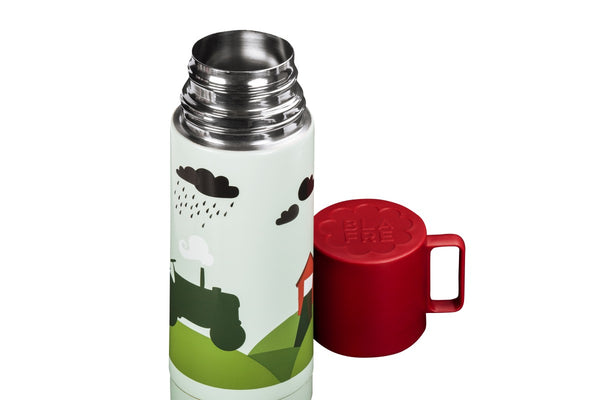 Vacuum Flask, Tractor and barn