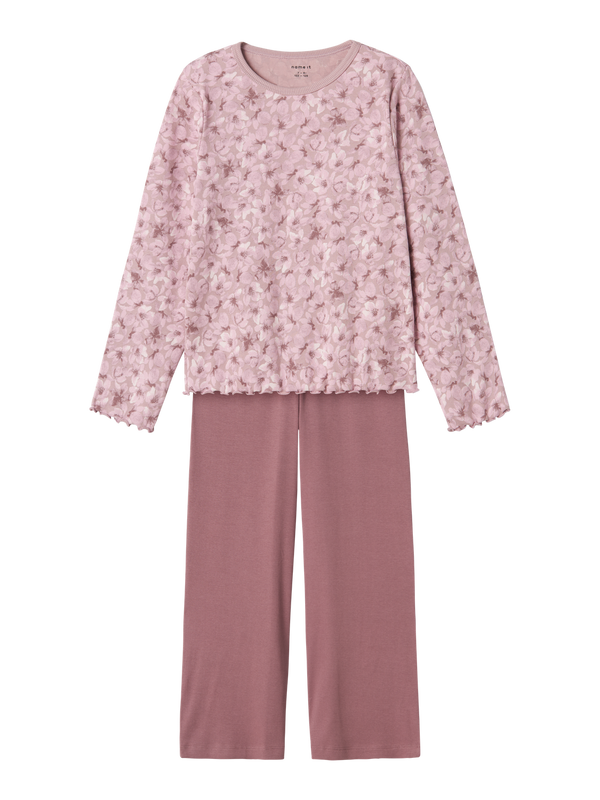 NKFNIGHTSET MAUVE FLOWER LOOSE RIB NOOS