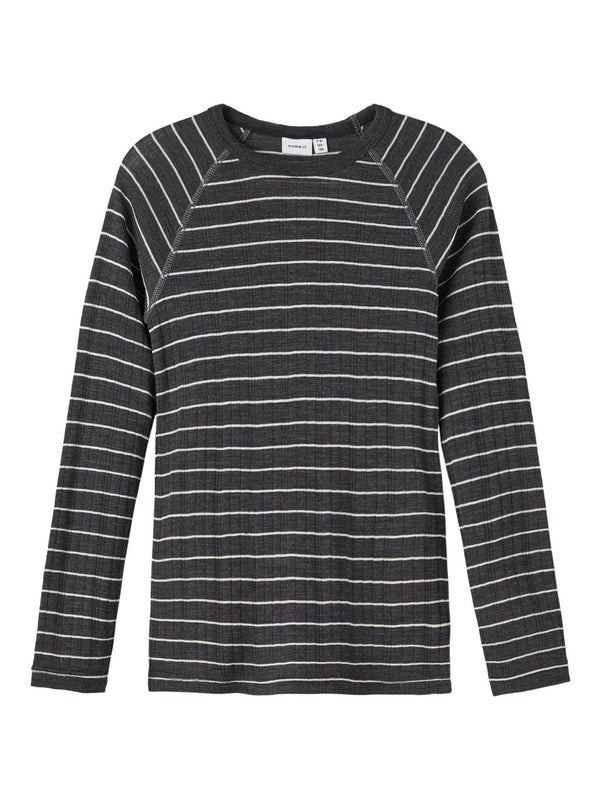 NKMWANG WOOL NEEDLE LS TOP STRIPE XXIII