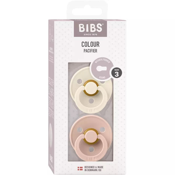 BIBS Colour 2pk Ivory/Blush str 1